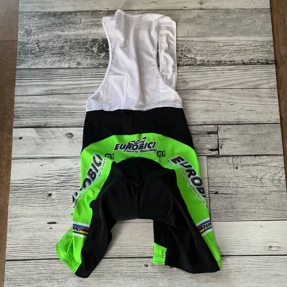 Ole Cycling Bib Shorts Eurobici Team Racing Green Black Activewear NWOT - Picture 1 of 11